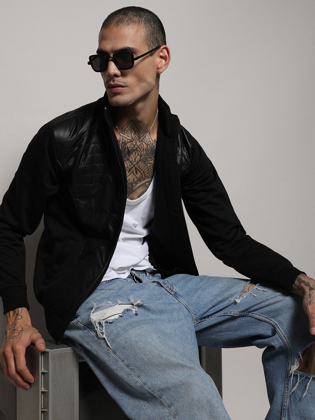 CAHOOT Windcheater Mock Collar Cotton Bomber Jacket