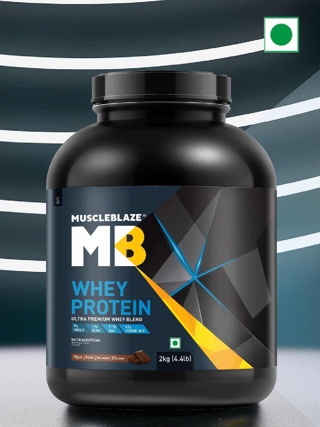 MuscleBlaze MuscleBlaze Whey Protein No Added Sugar Milk Chocolate Flavor-2Kg