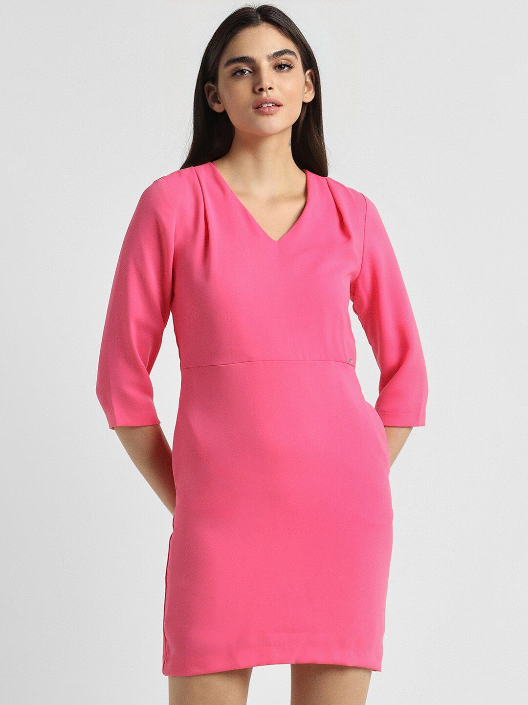 Allen Solly Woman V-Neck Sheath Dress