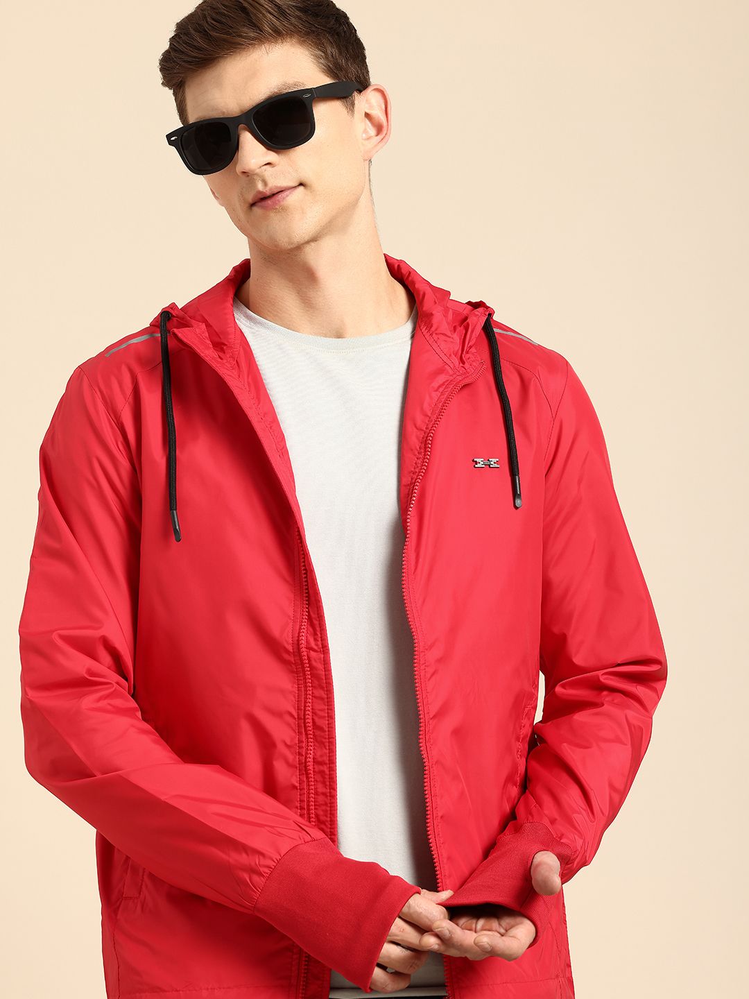 Being Human Windcheater Hooded Jacket with Ribbed Cuffs