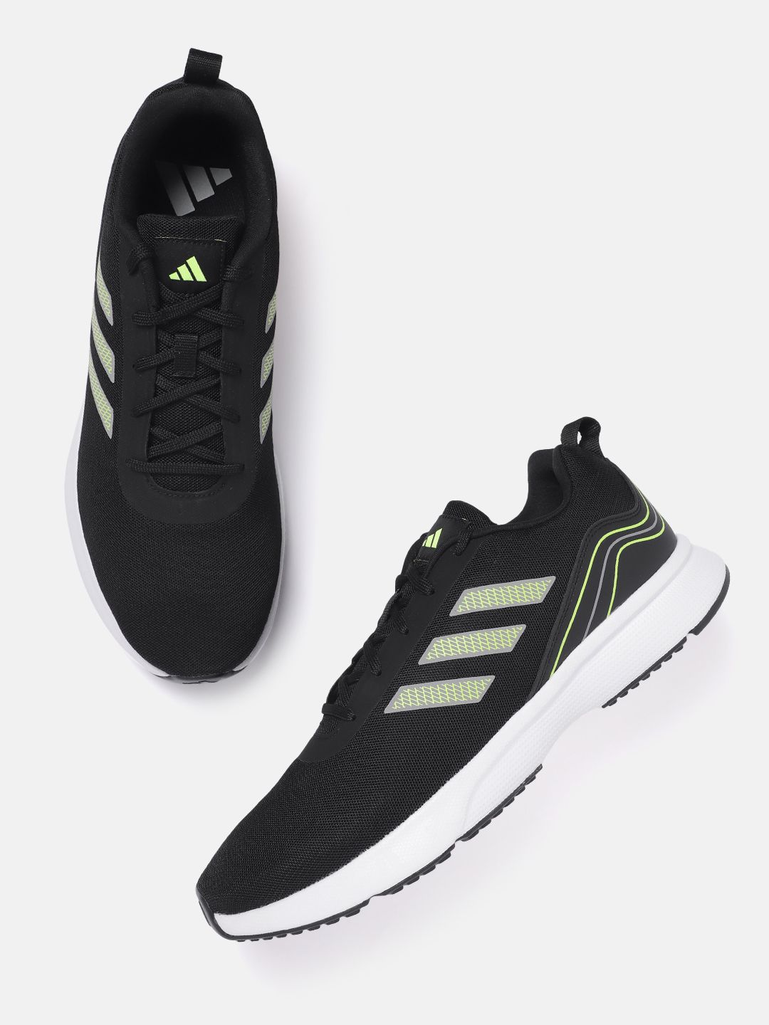 ADIDAS Men Woven Design Quilite Running Shoes with Striped Detail
