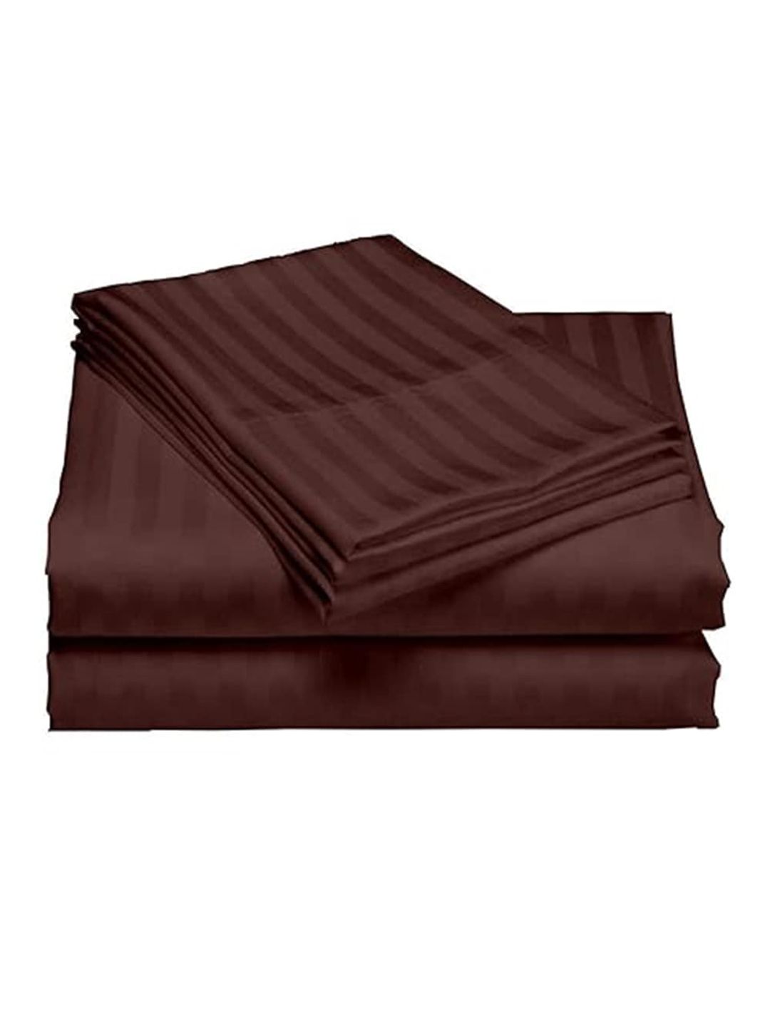 Kuber Industries Kuber Industries Brown 2 Pieces Striped Pure Cotton Pillow Covers