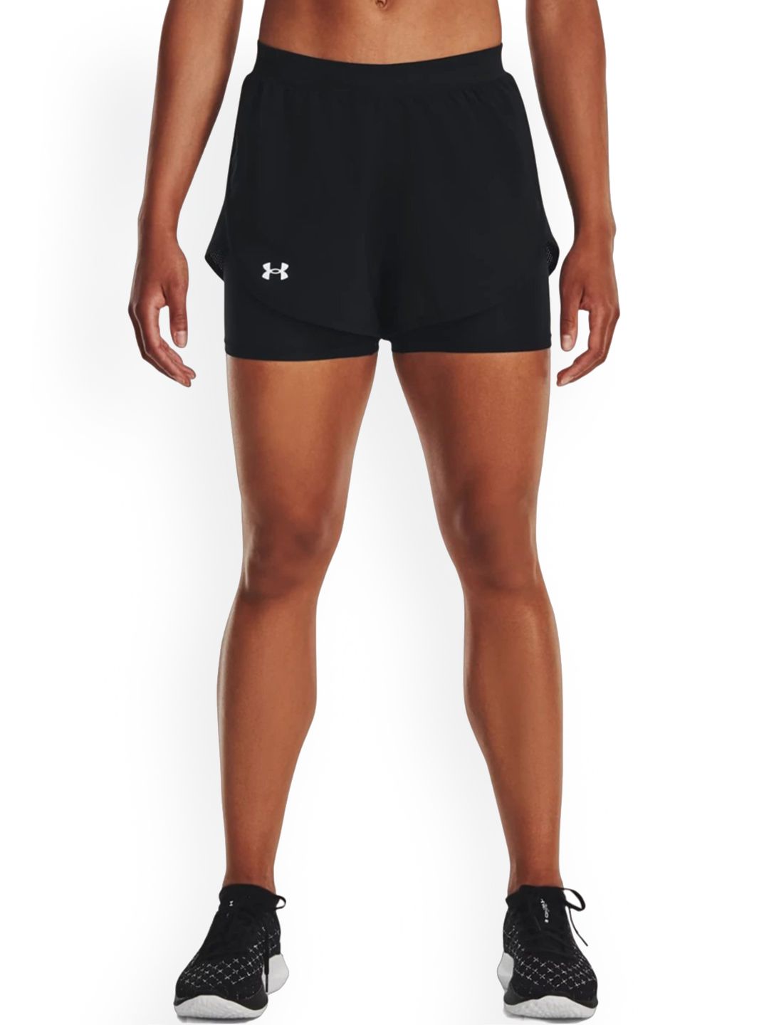 UNDER ARMOUR Women Fly By Elite 2-in-1 Slim-Fit Sports Short Price in India