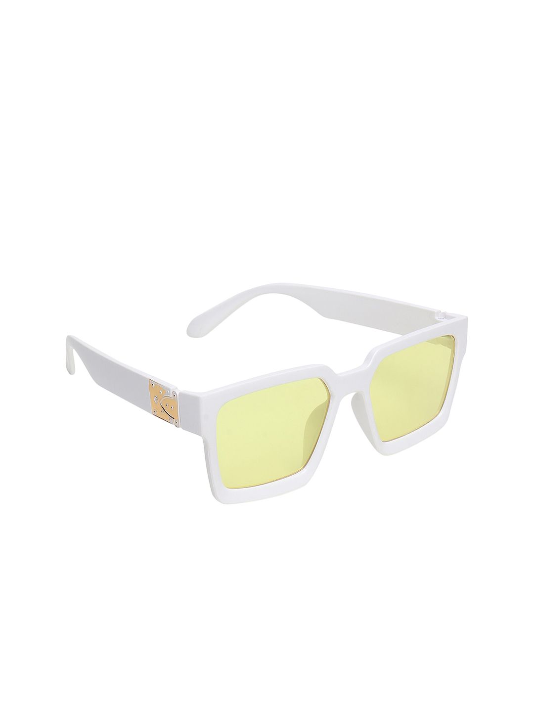 ALIGATORR Unisex Square Sunglasses with UV Protected Lens ALGR_W-YLW_JM