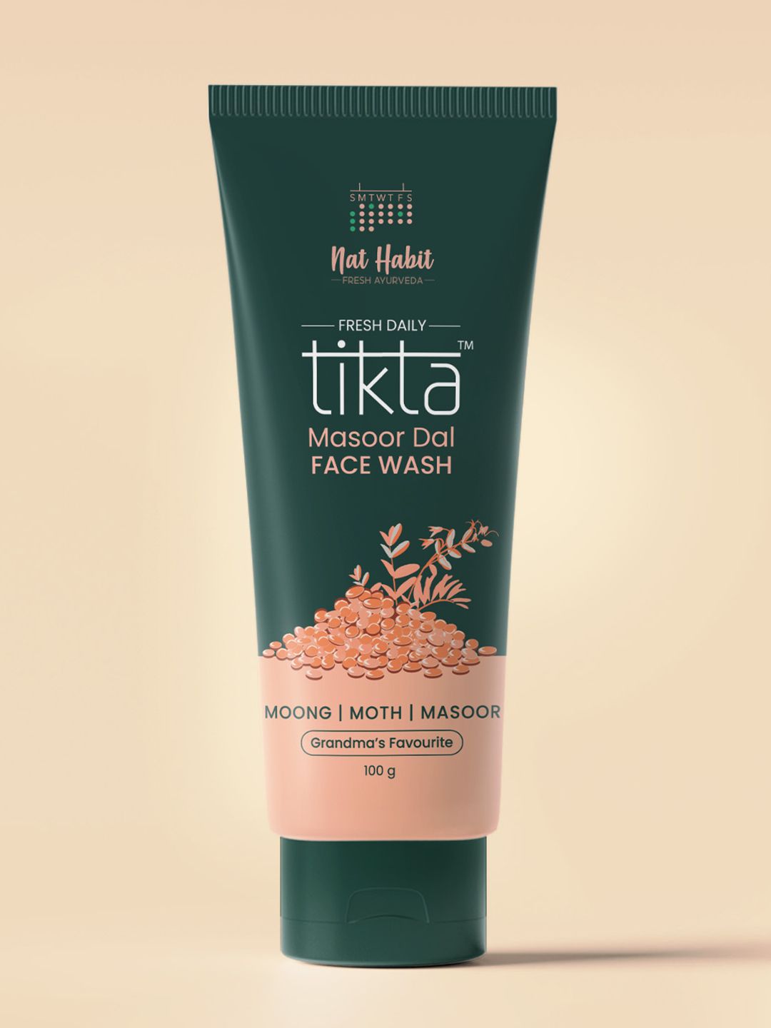 Nat Habit Tikta Fresh Daily Masoor Dal Face Wash-100g