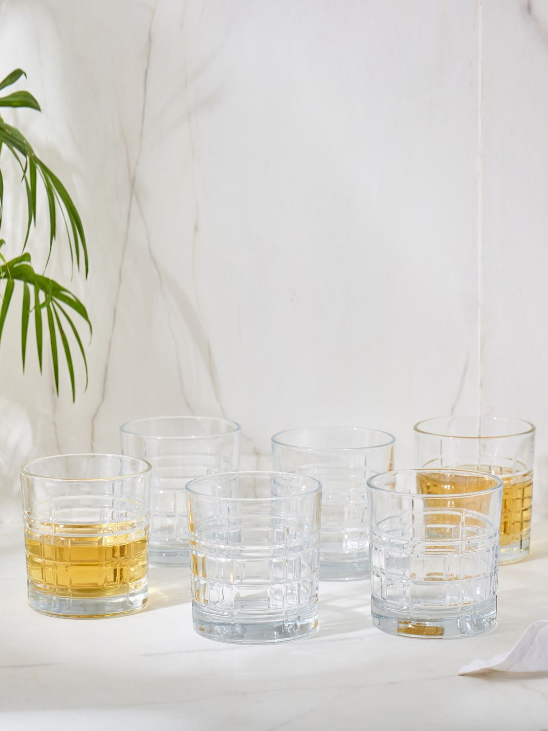 Home Centre Home Centre Mizu 6 Pcs Transparent Whiskey Glasses - 315 ML Each