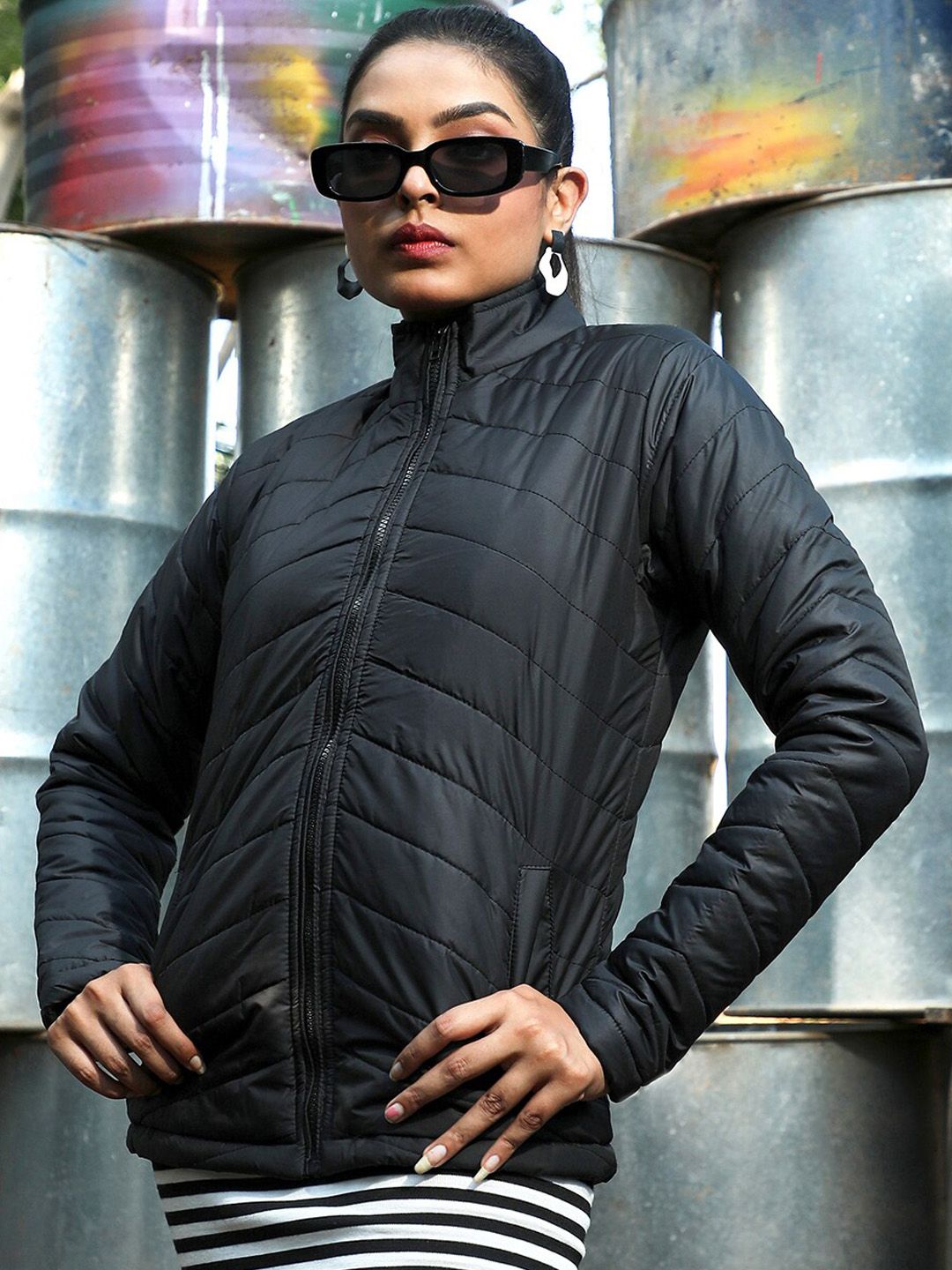 PINACOLADA Windcheater Crop Outdoor Quilted Jacket