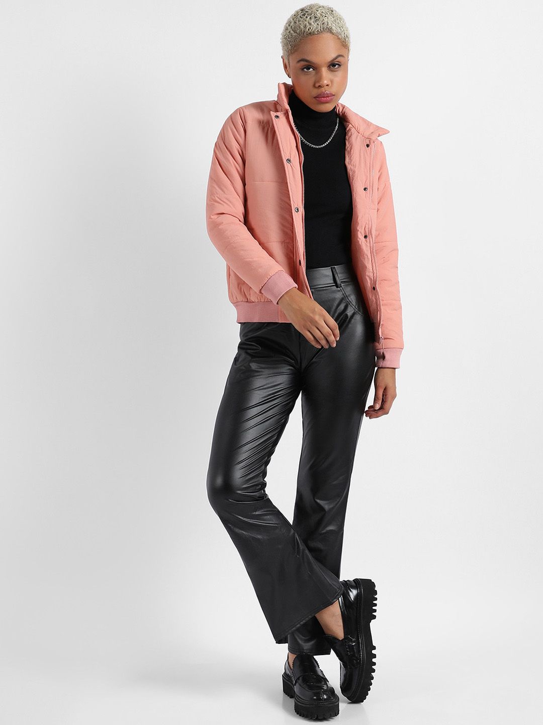 PINACOLADA Stand Collar Windcheater Padded Jacket