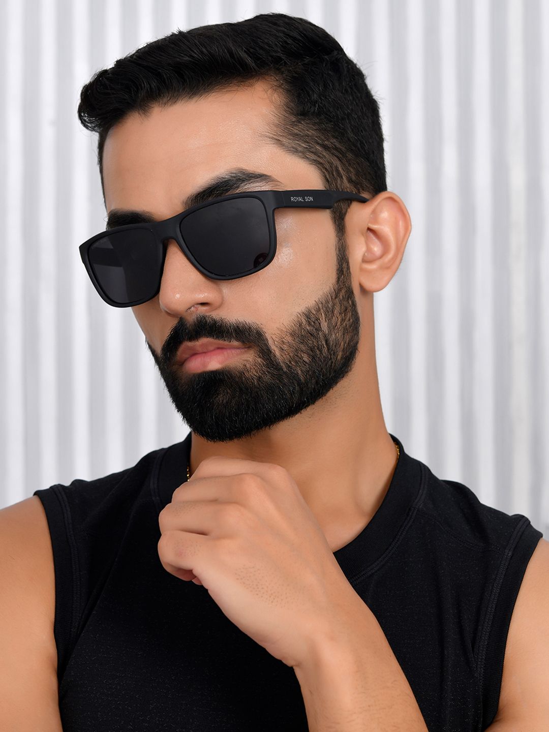 ROYAL SON Men Polarised and UV Protected Lens Wayfarer Sunglasses