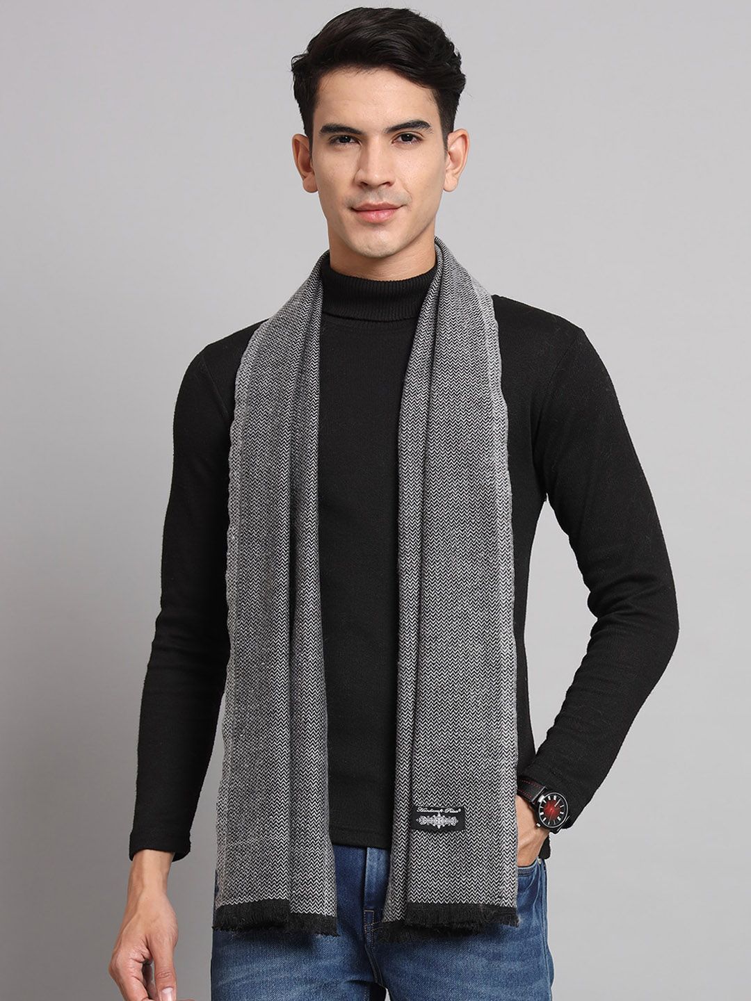 HANDICRAFT PALACE Self Design Woolen Muffler