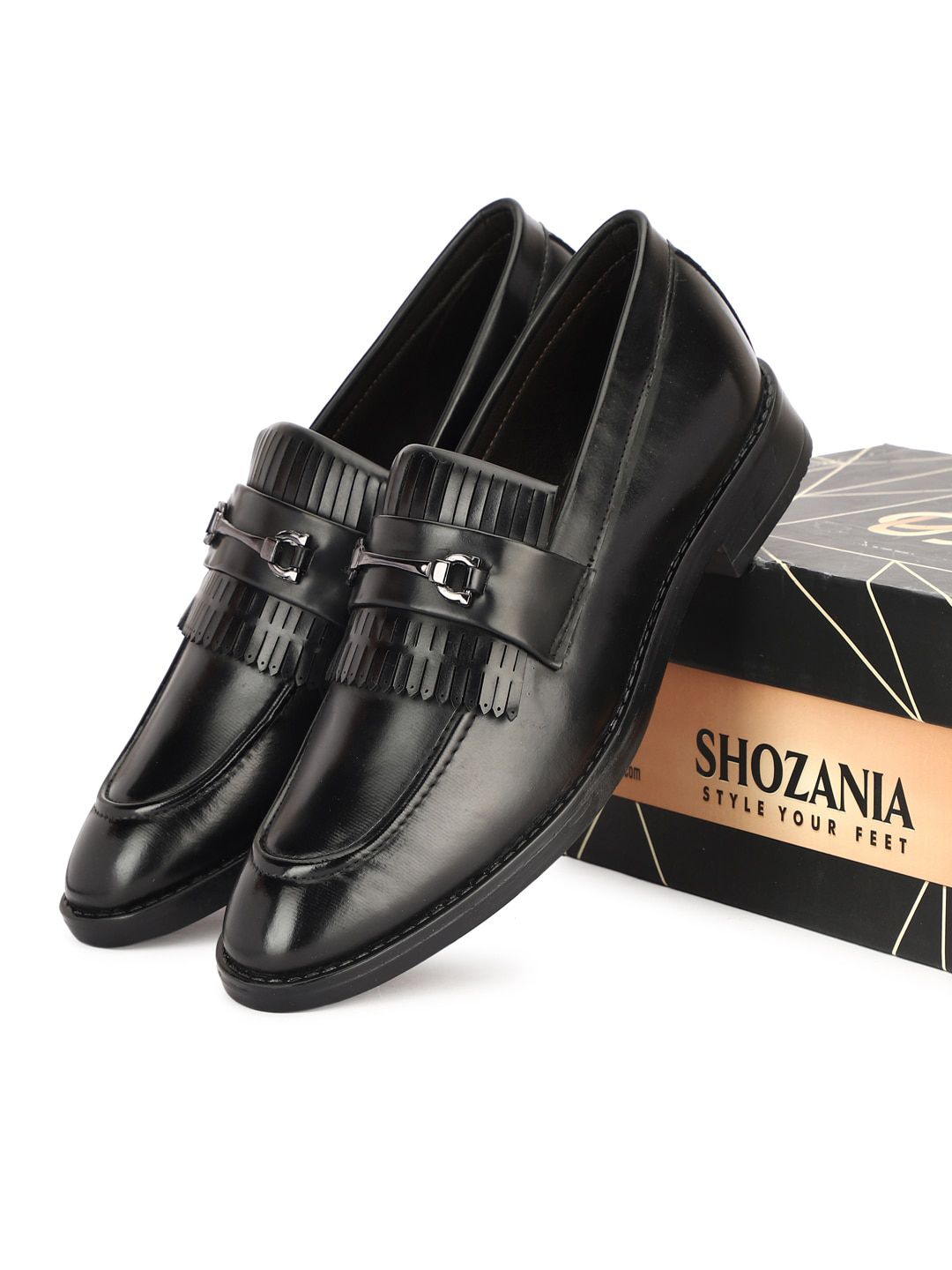 SHOZANIA Lifestyle Co. Men Leather Formal Horsebit Loafers