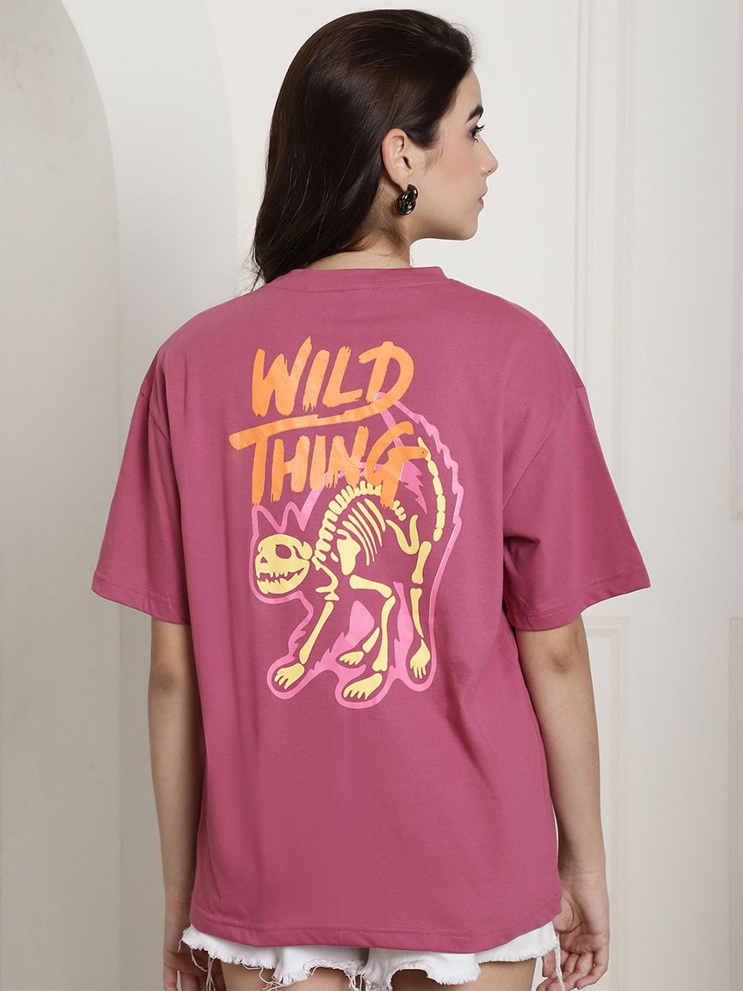 Buy BAESD Big Bang Theory Printed Oversized Cotton T-shirt