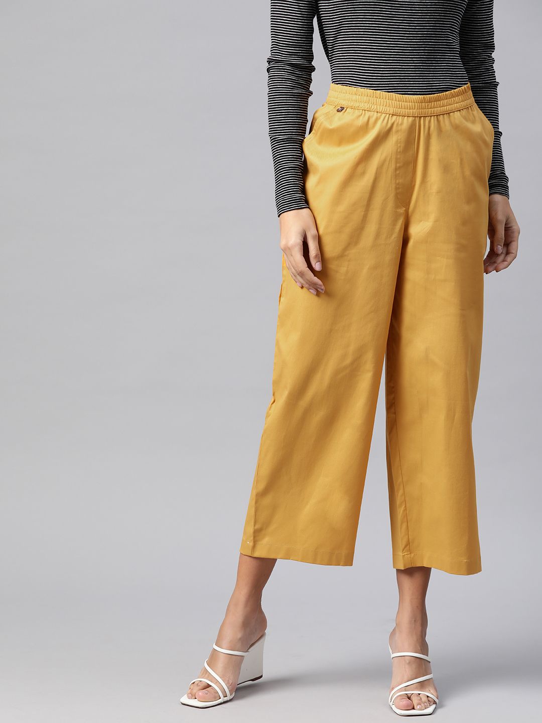 Readiprint Fashions Straight Fit High-Rise Culottes Trousers Price in India