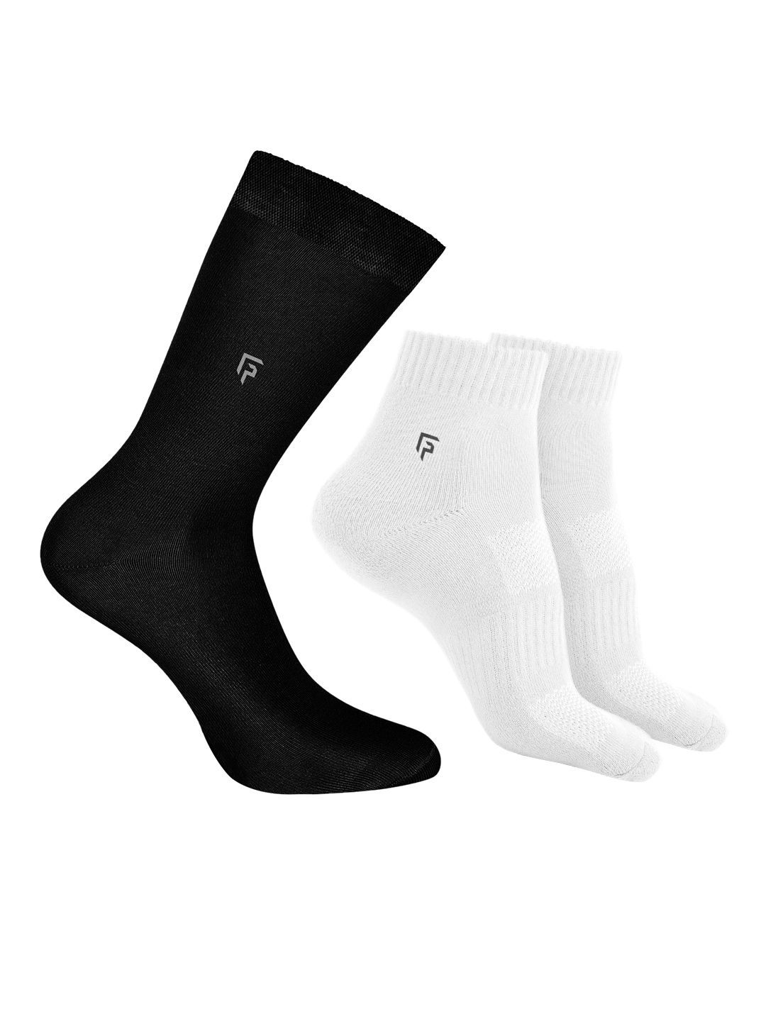 FOOTPRINTS Men Pack Of 3 Anti Bacterial Bamboo Calf & Ankle Length Socks