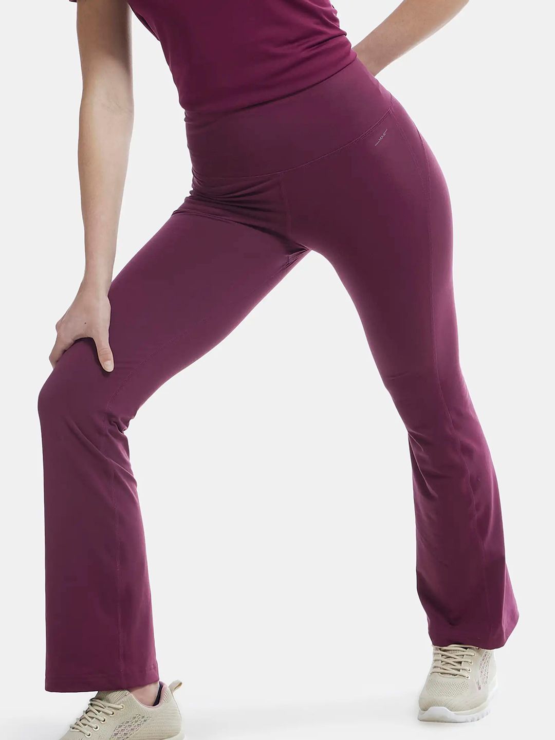 Buy Jockey Microfiber Regular Fit Active Wear Flared Pants with