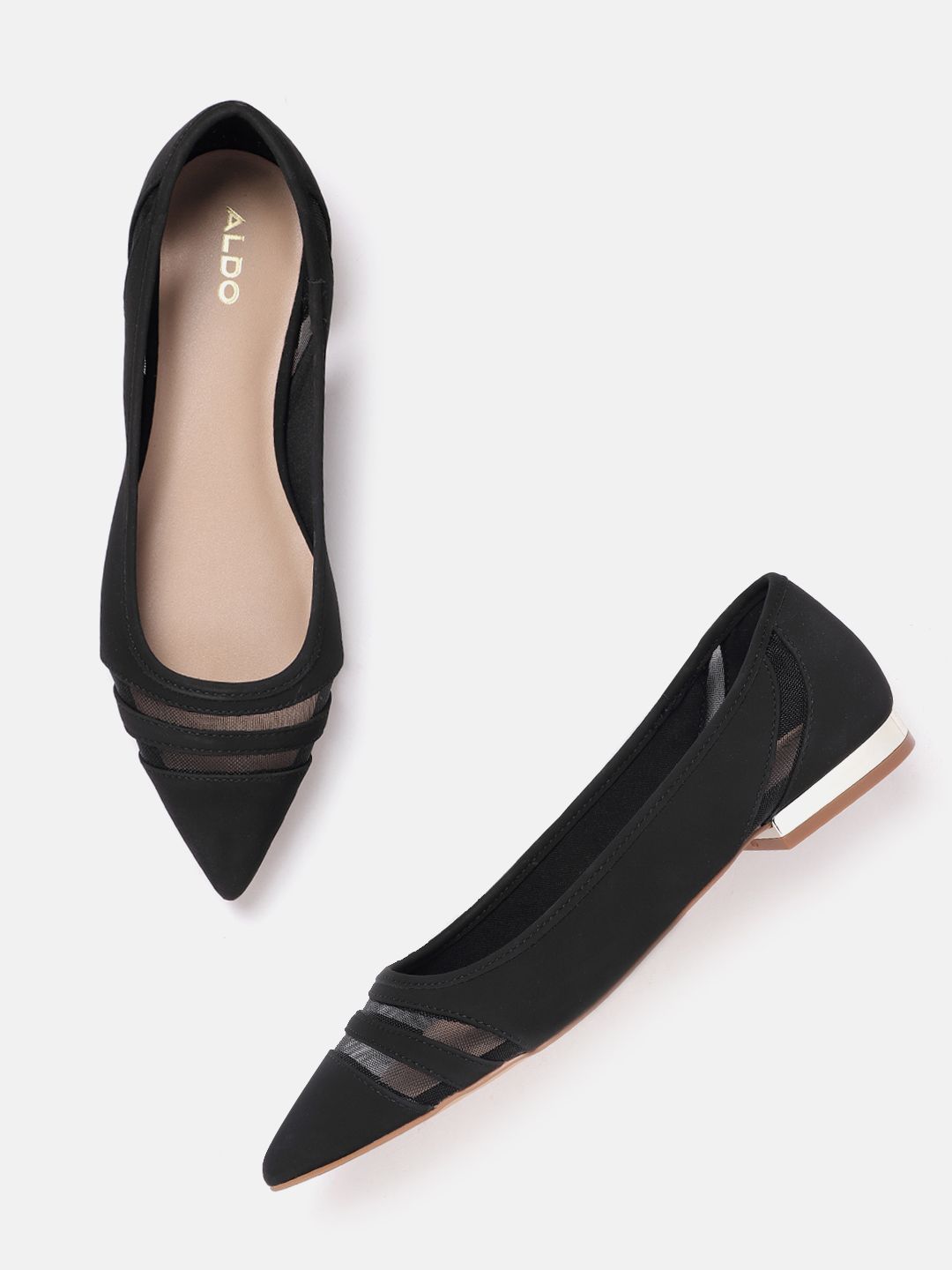 ALDO Pointed Toe Ballerinas With Laser Cut