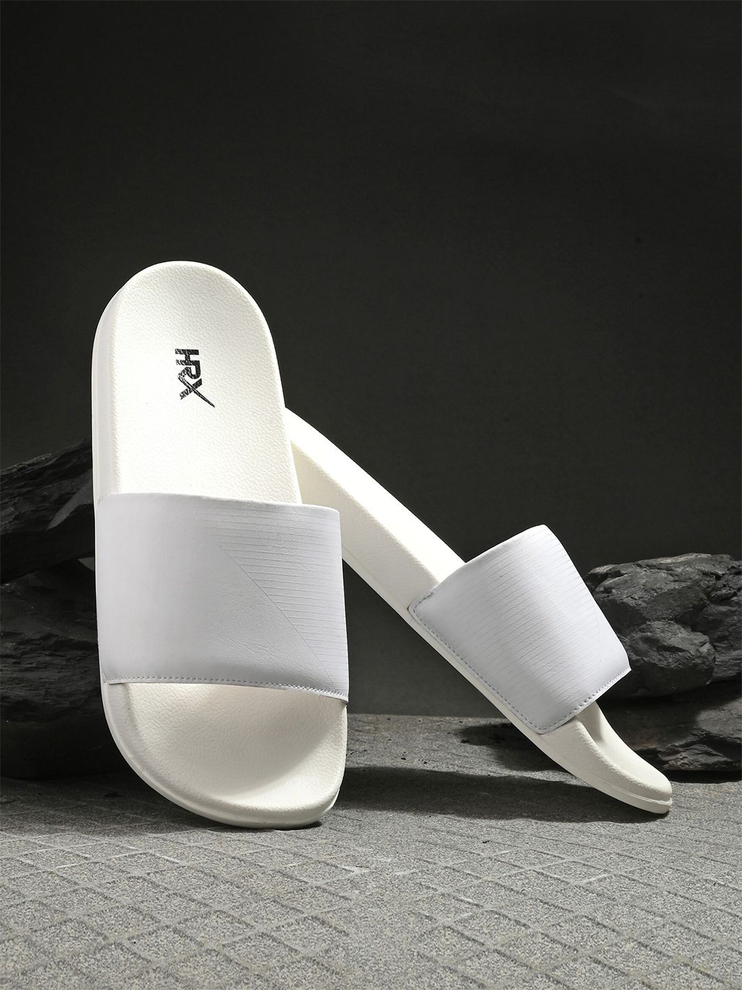 HRX by Hrithik Roshan Women White Slip-On Sliders