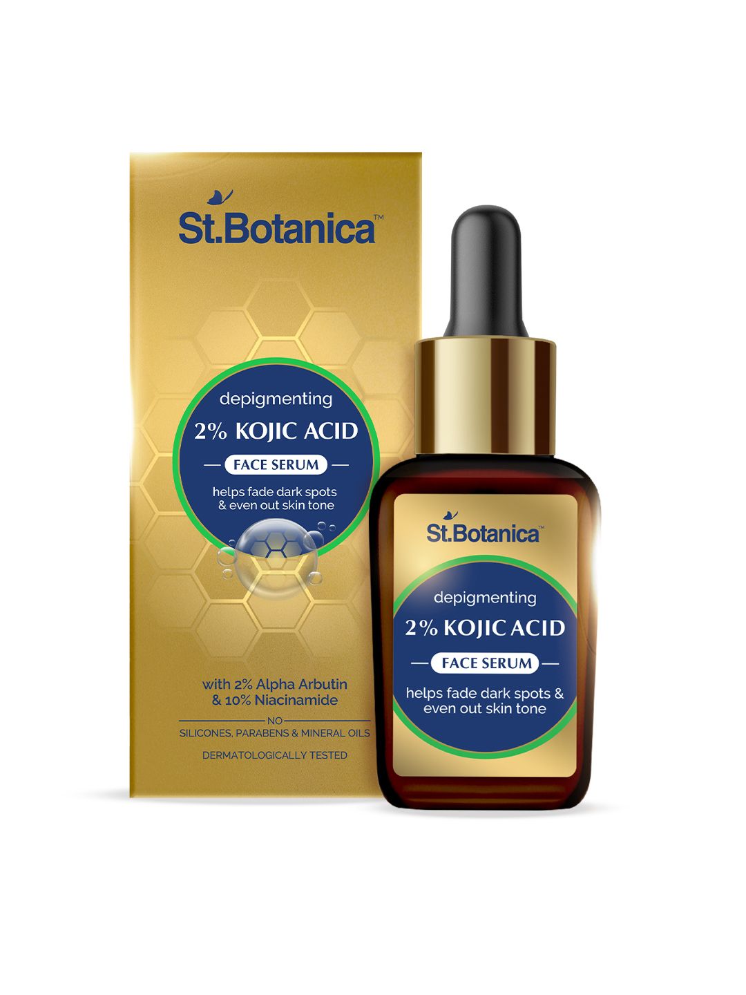 St.Botanica 2% Kojic Acid Face Serum with 2% Alpha Arbutin & 10% Niacinamide - 30 ml
