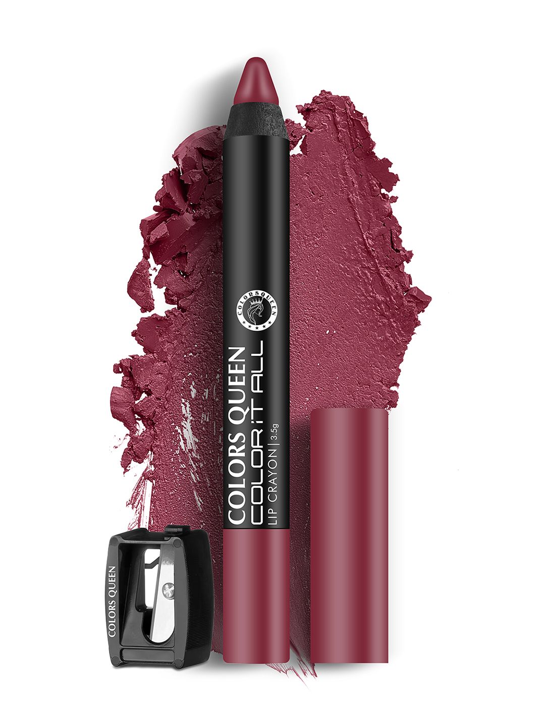 Colors Queen Color It All Non Transfer Matte Lip Crayon With Sharpener-3.5g- Party Time 27