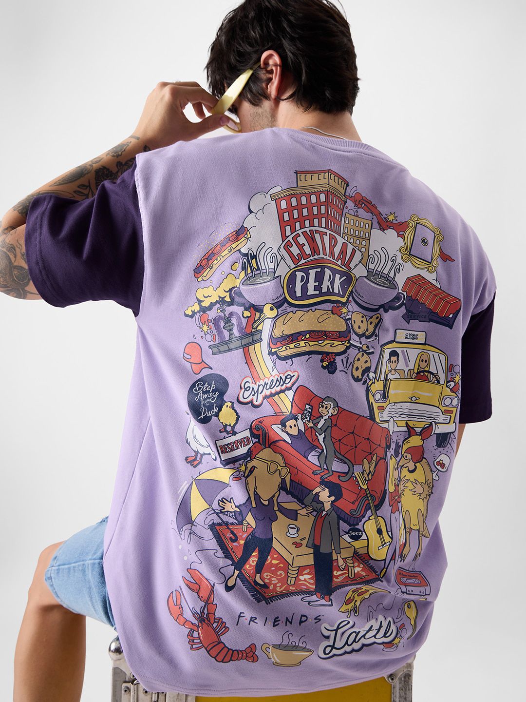 The Souled Store Friends Printed Pure Cotton Oversized T-shirt