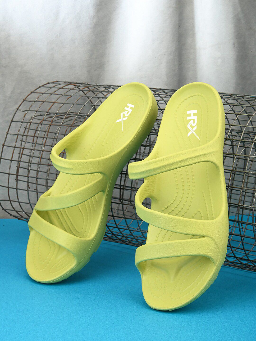 HRX by Hrithik Roshan Women Textured Strappy Sliders