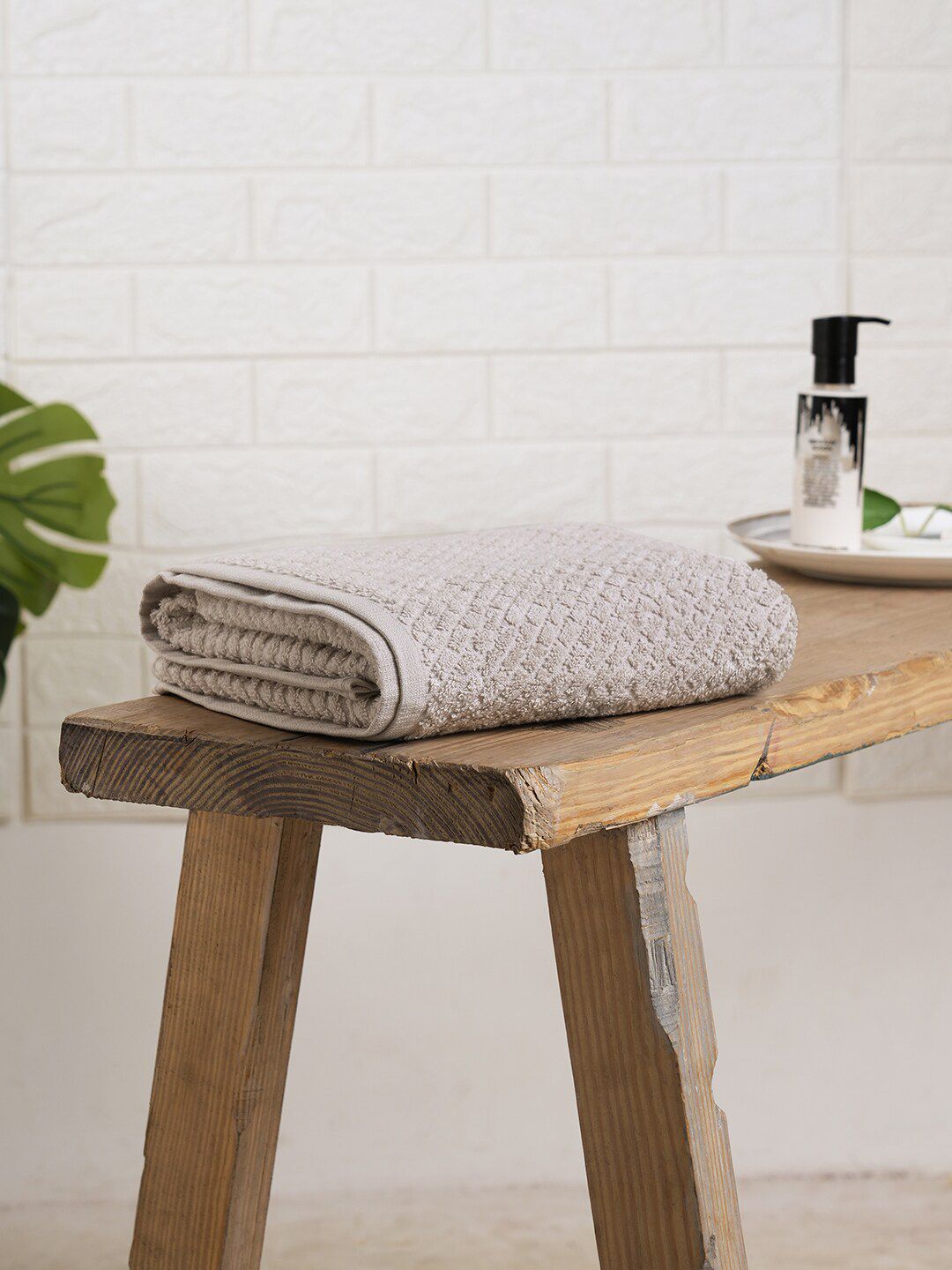 SPACES Grey 400GSM Pure Cotton Bath Towel