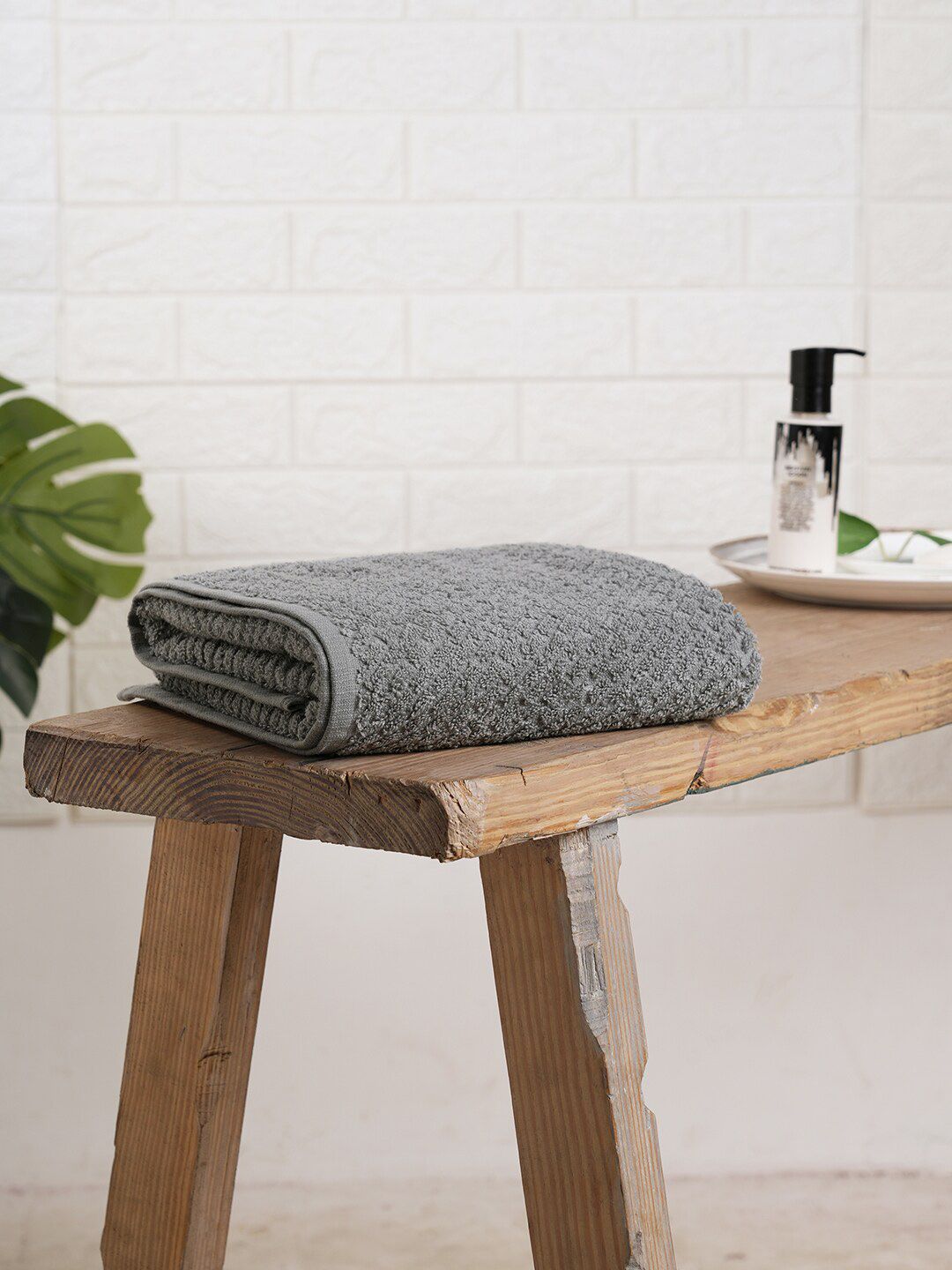 SPACES Genesis Grey Pure Cotton 400 GSM Bath Towel