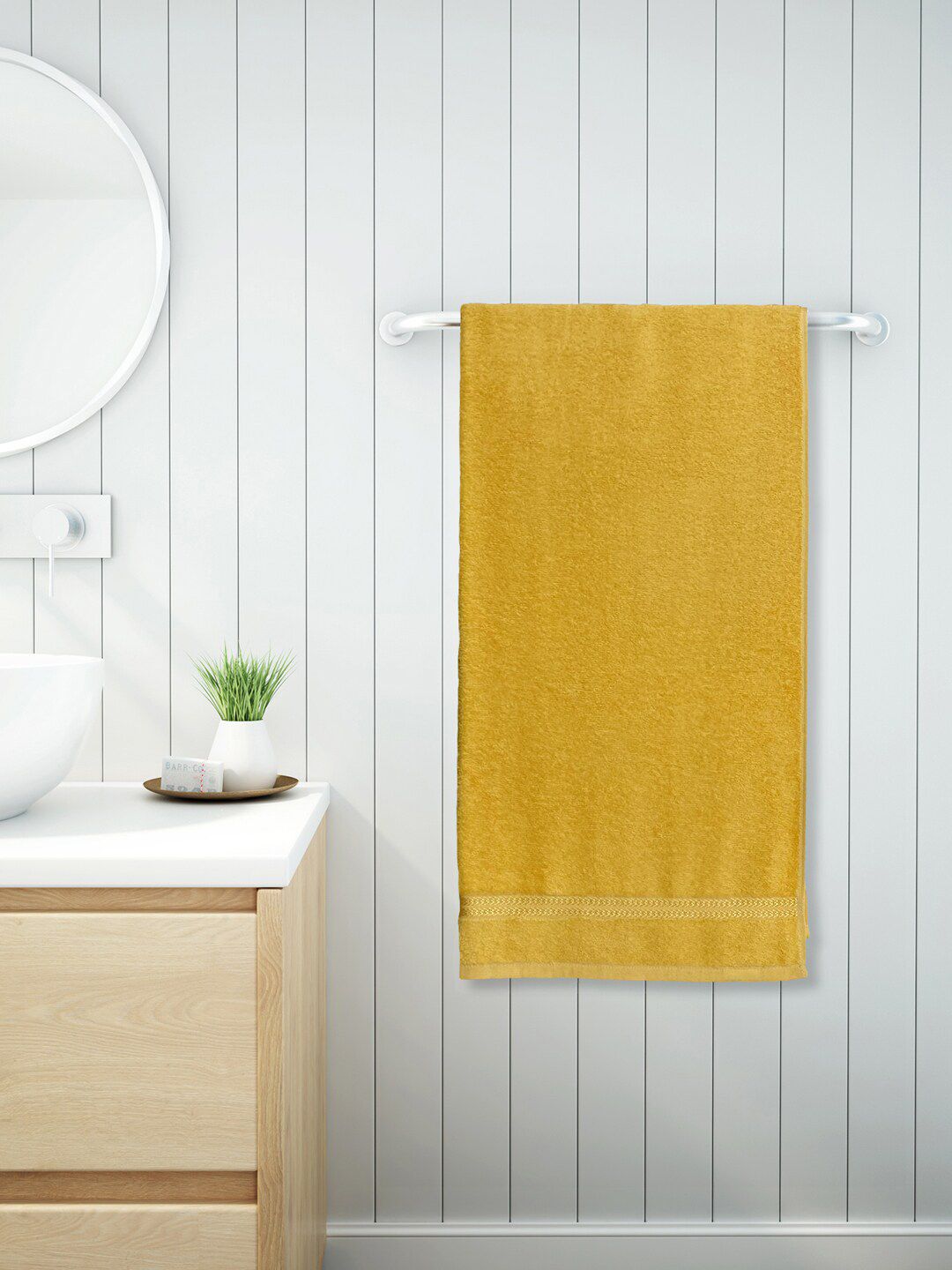 Welspun Yellow 380GSM Pure Cotton Bath Towel