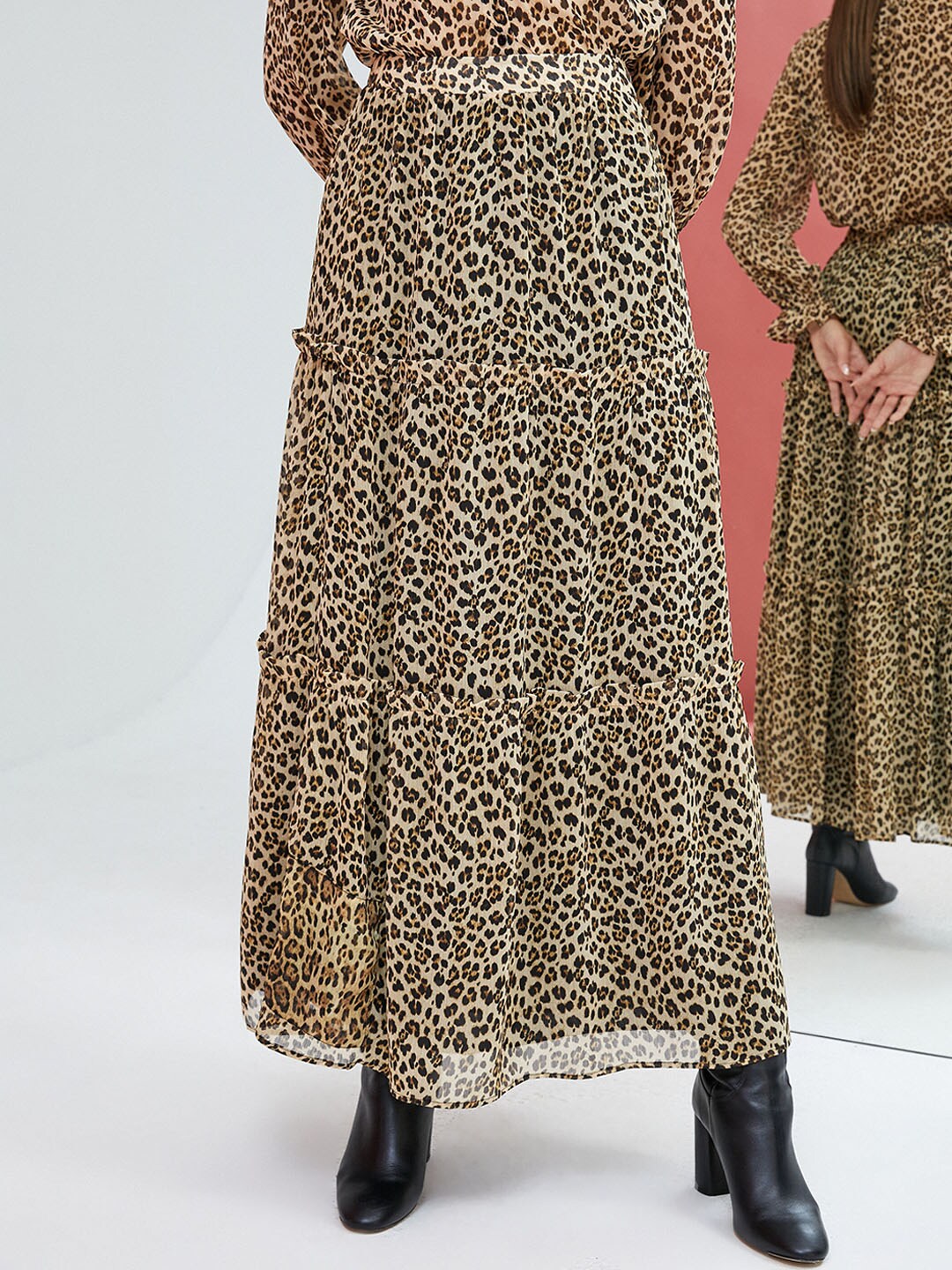 Koton Animal Printed Tiered Maxi Skirt Price in India