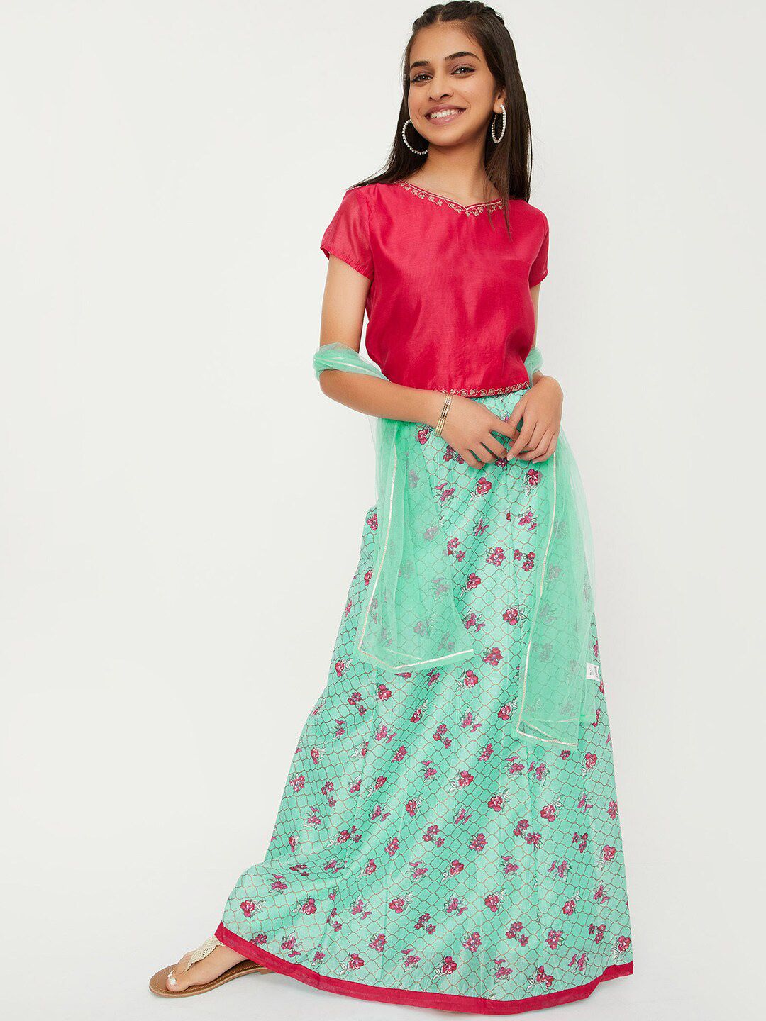 max Girls Ready to Wear Lehenga & Blouse With Dupatta Price in India