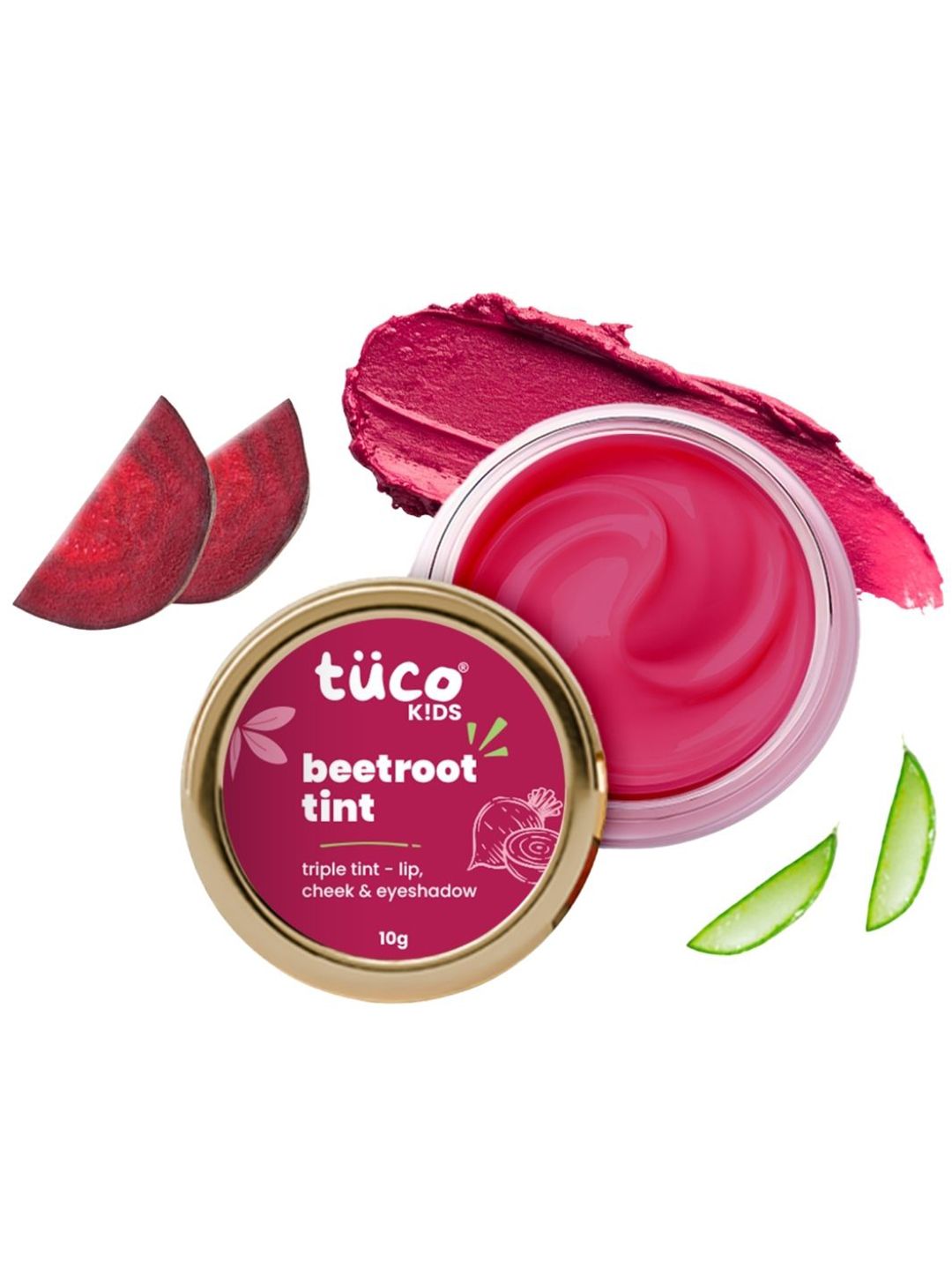 Tuco Kids Red Beetroot Lip & Cheek Triple Tint with Beetroot & Shea Butter-10g