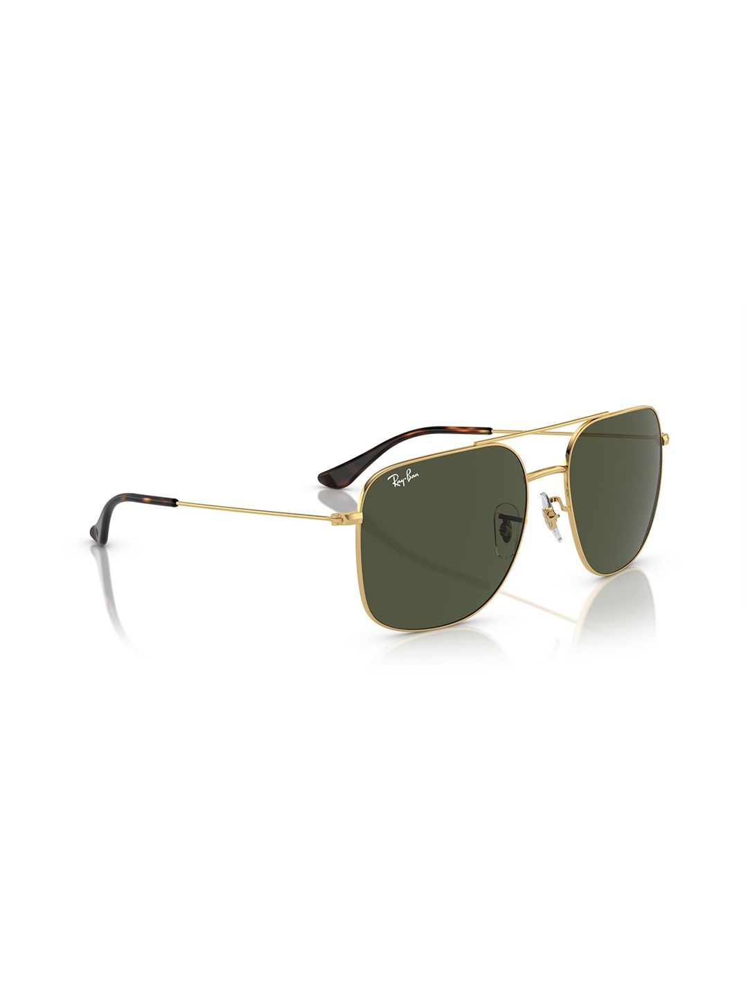 Ray-Ban Unisex UV Protected Green Lens Square Sunglasses - 0RB3722I001/3159