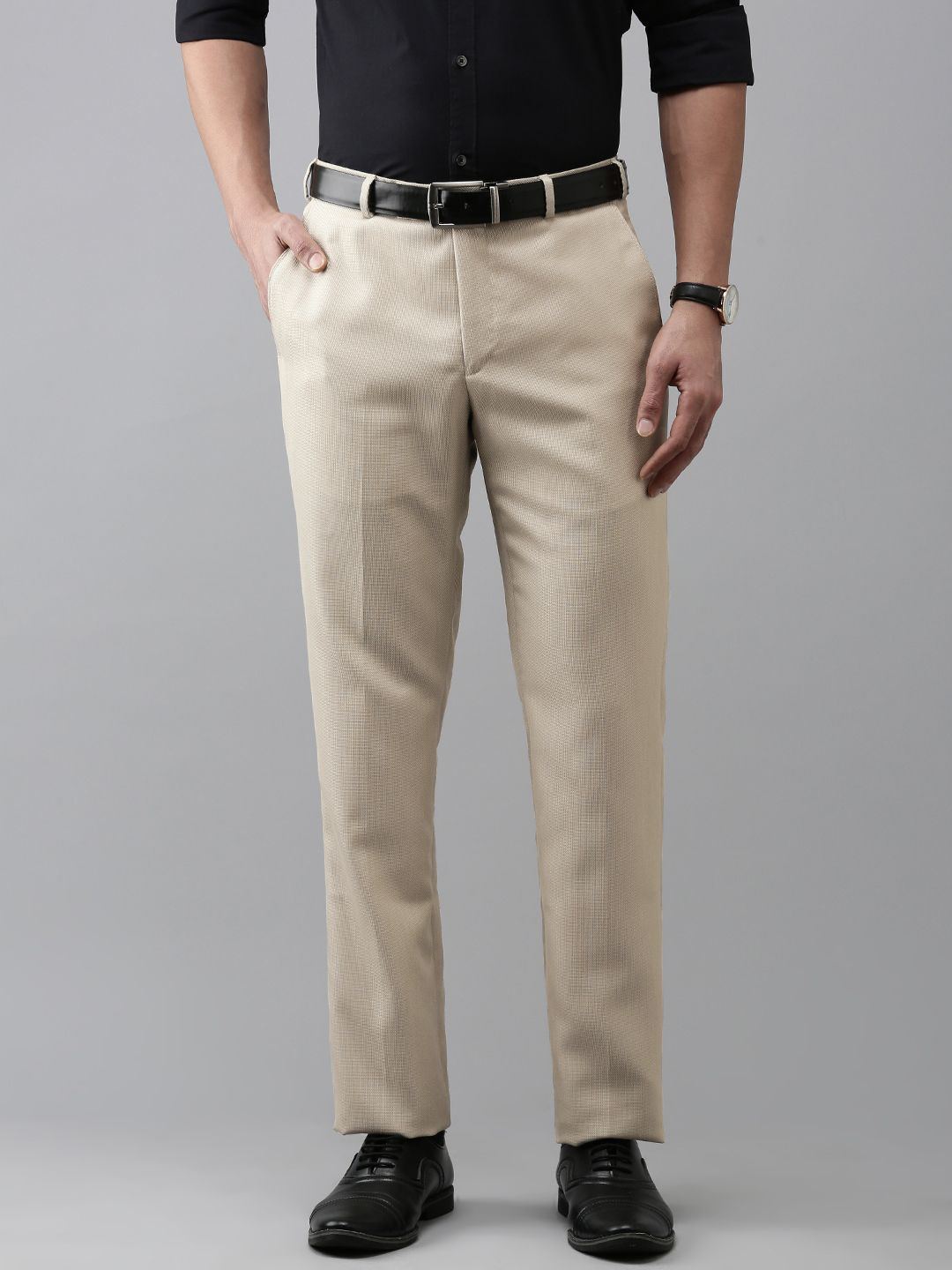 Park Avenue Men Smart Slim Fit Formal Trousers