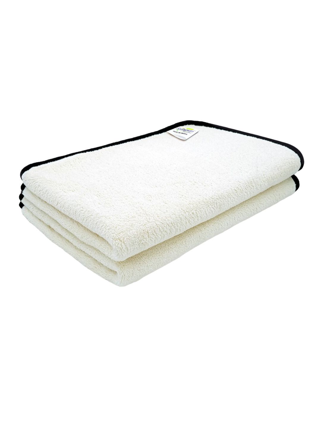 Softspun Microfiber White 2 Pieces 280 GSM Super Soft Bath Towels