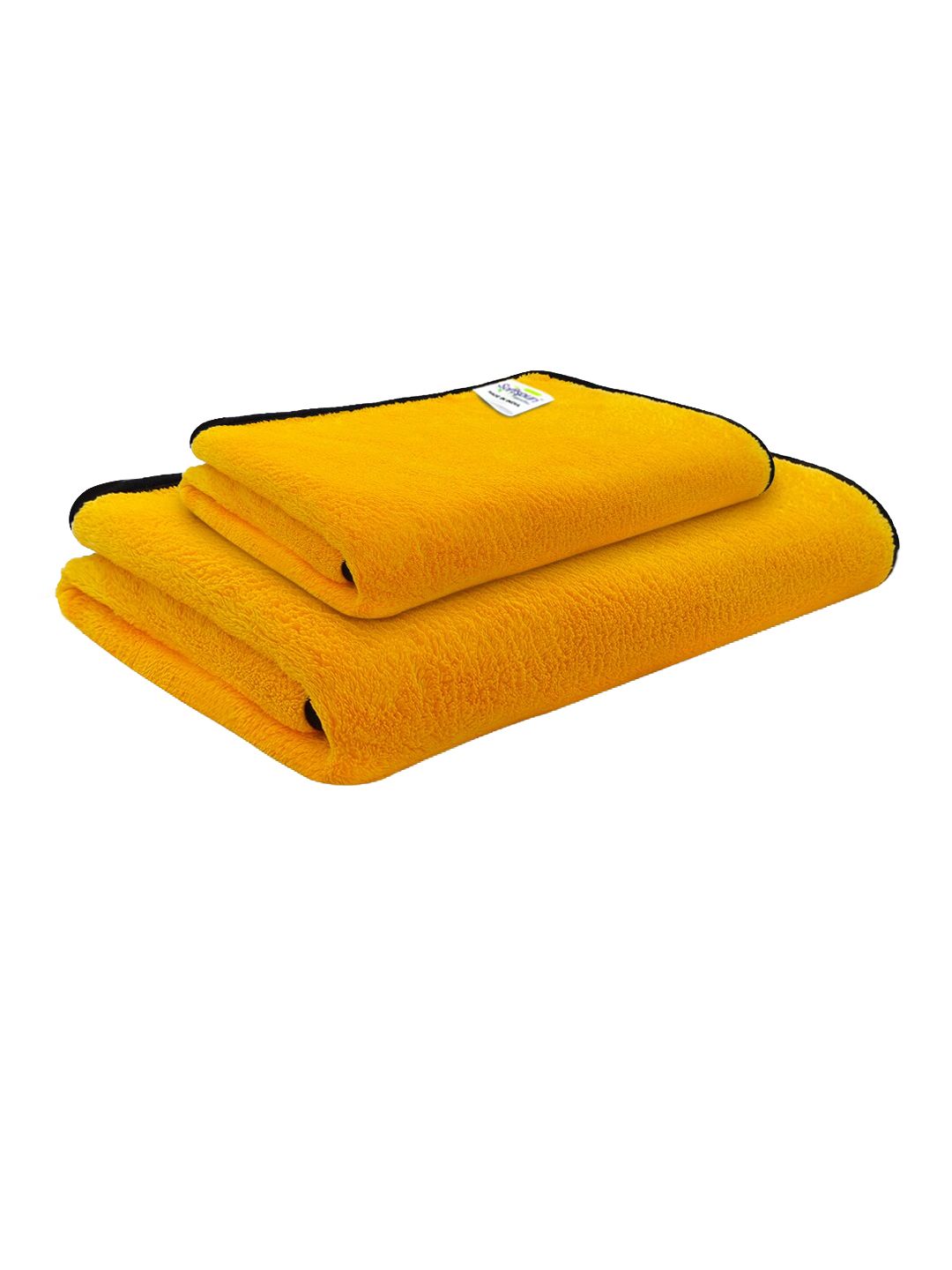 Softspun Microfiber Yellow 2 Pieces 280 GSM Super Soft Towel Set