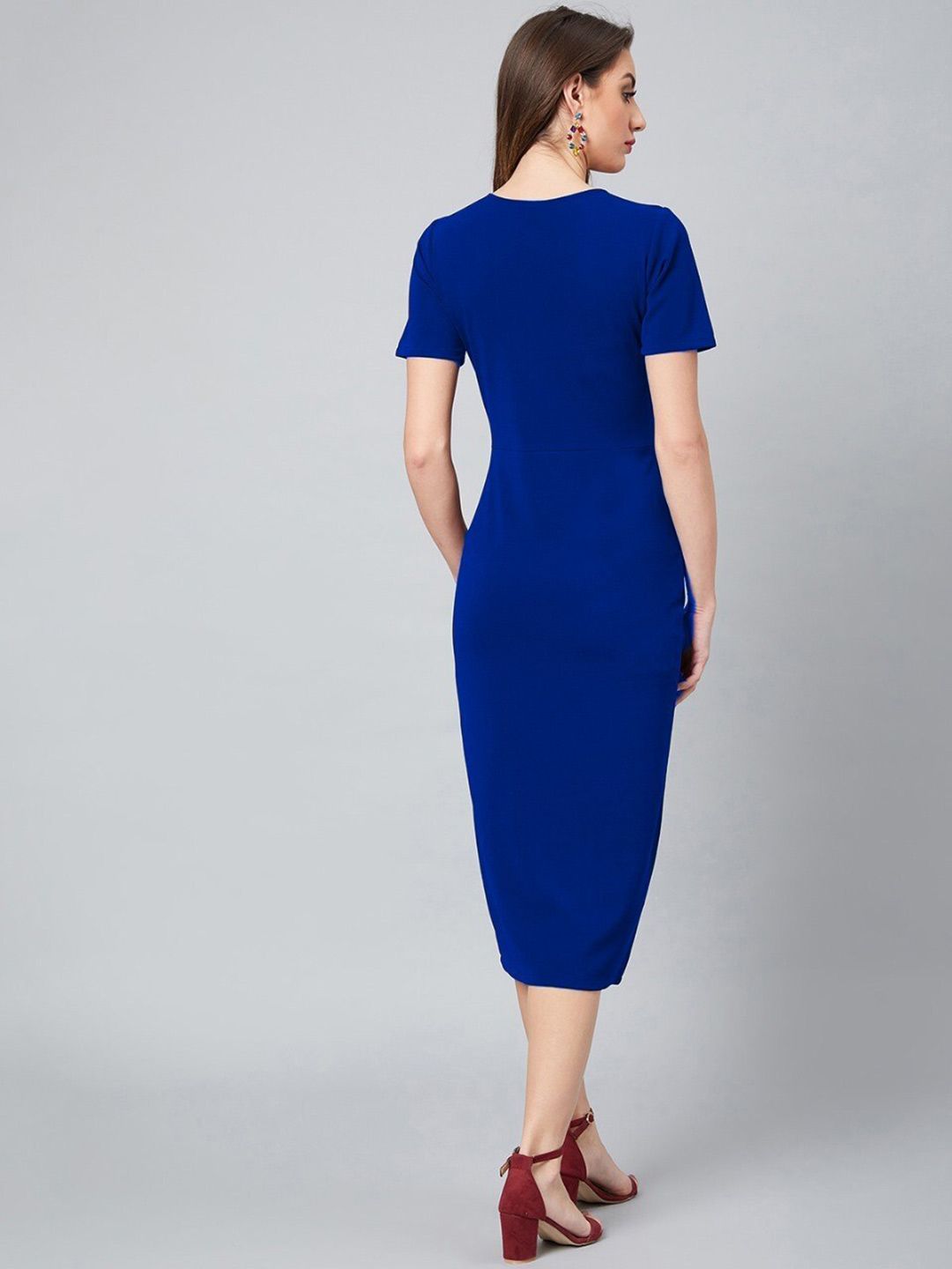 knee length dresses for ladies Athena Women Off-Shoulder Scuba Bodycon Midi Dress main image 0