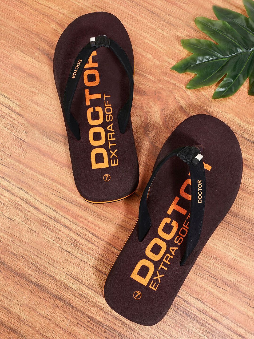 DOCTOR EXTRA SOFT Men Printed Orthopedic Non-Slip Thong Flip-Flops