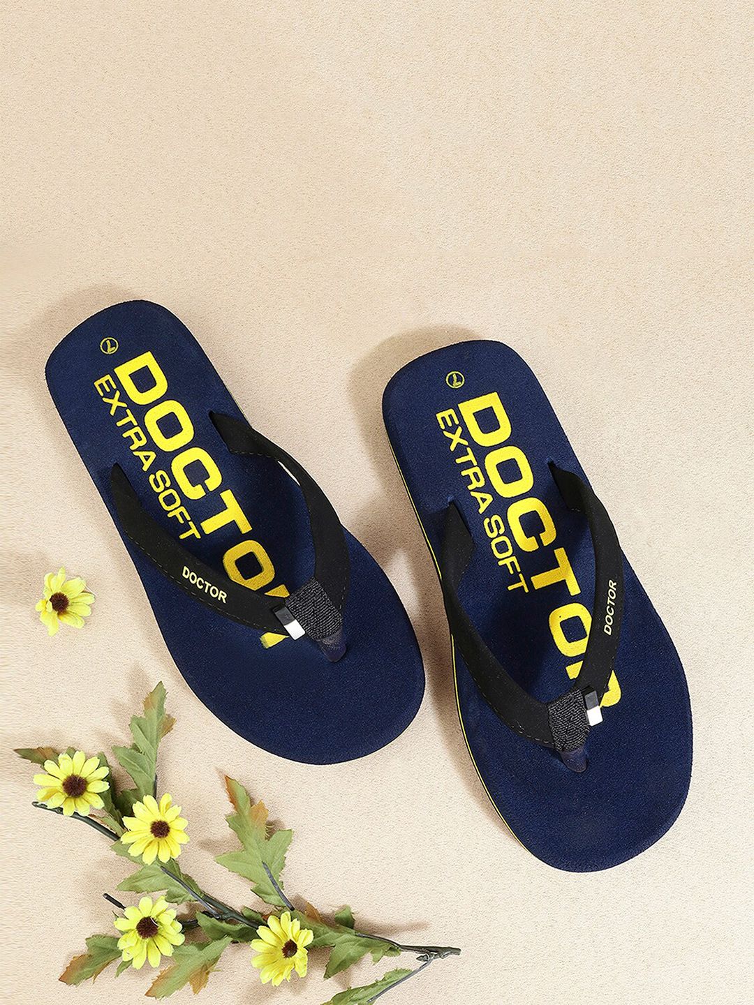 DOCTOR EXTRA SOFT Men Printed Orthopedic Non-Slip Thong Flip-Flops