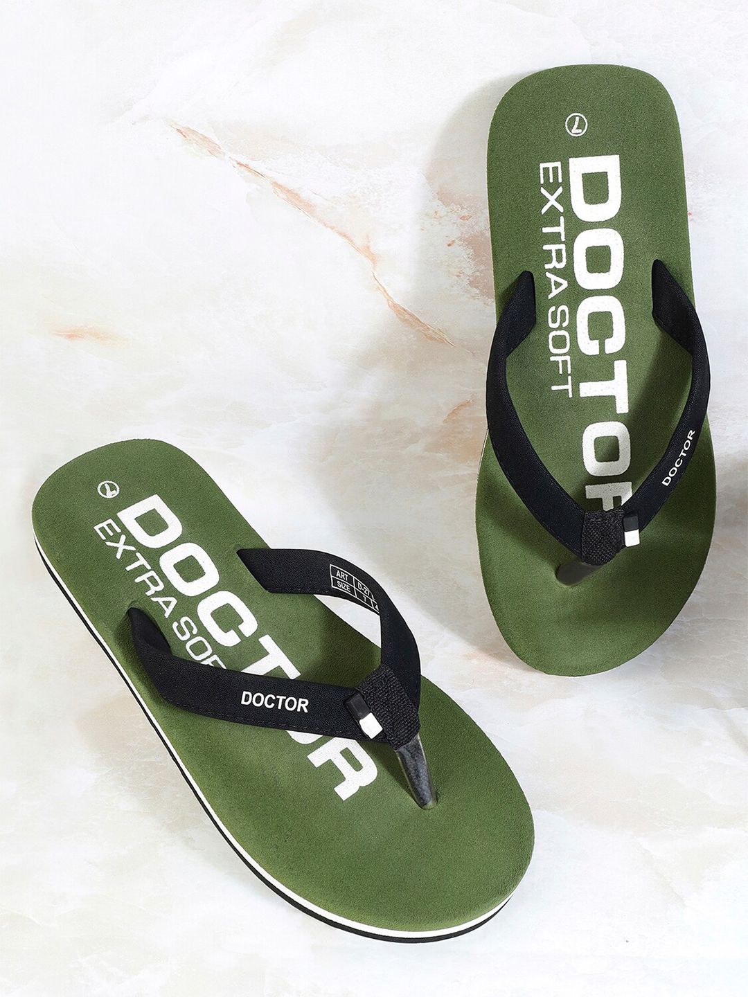 DOCTOR EXTRA SOFT Men Printed Orthopedic Non-Slip Thong Flip-Flops