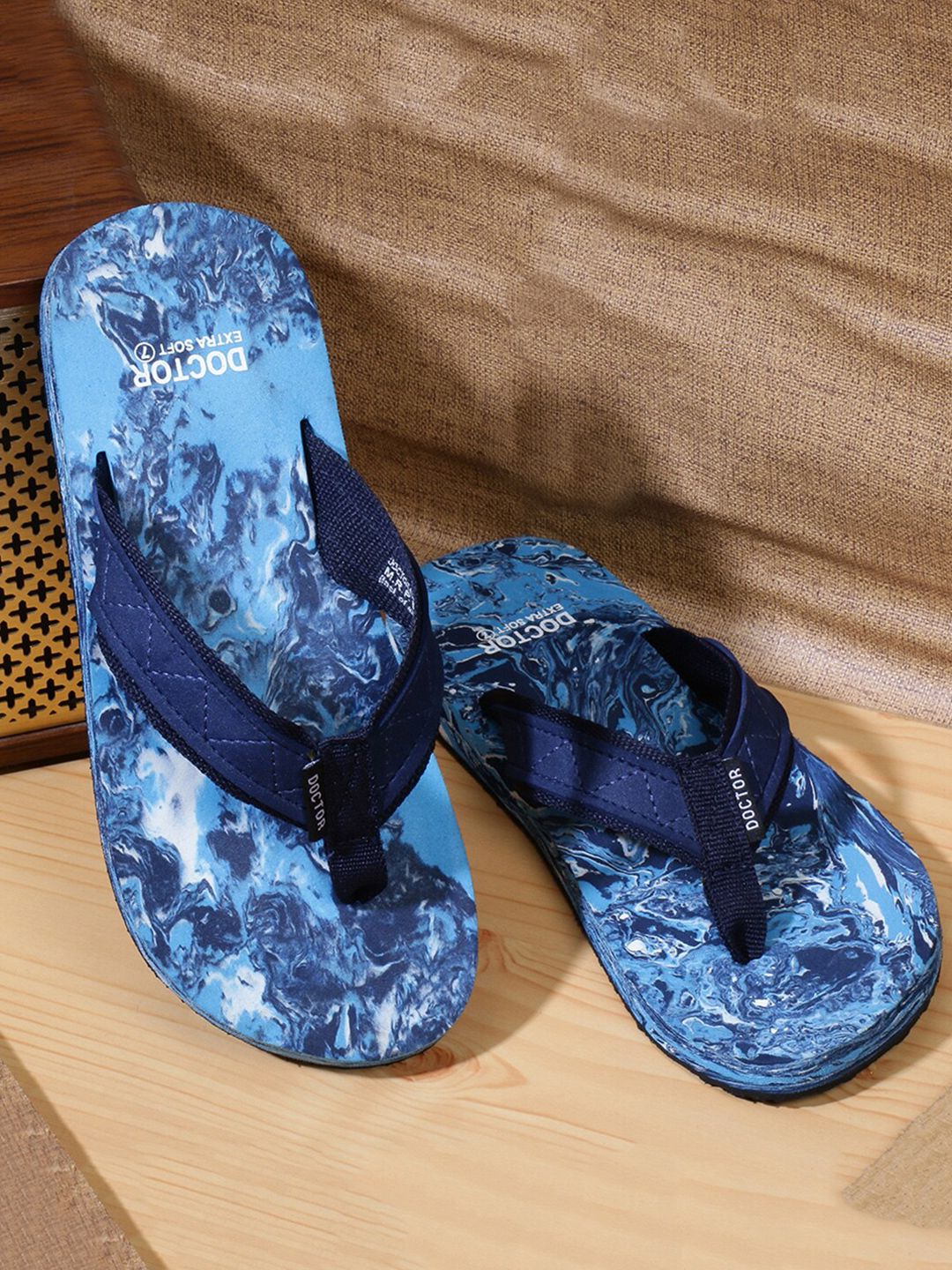 DOCTOR EXTRA SOFT Men Camouflage Printed Orthopedic Thong Flip-Flops