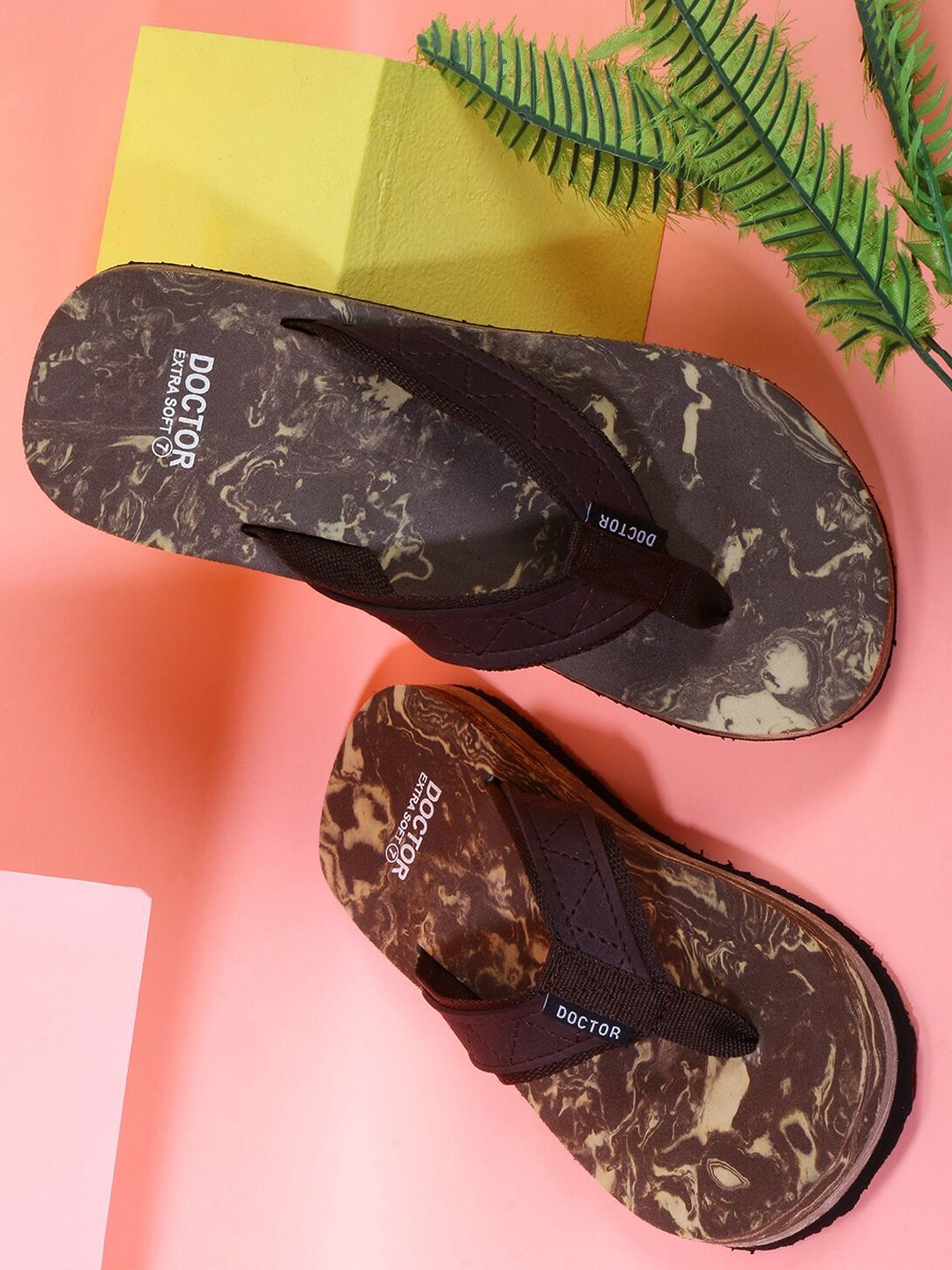 DOCTOR EXTRA SOFT Men Camouflage Printed Orthopedic Thong Flip-Flops