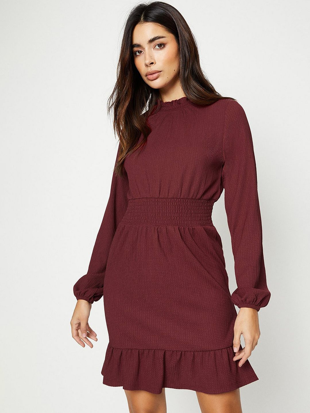 DOROTHY PERKINS Shirred Waist Fit & Flare Mini Dress Price in India
