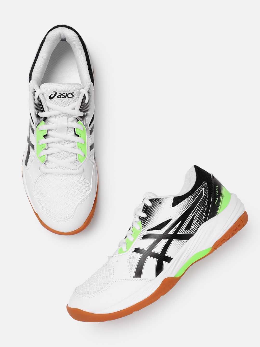 ASICS ASICS Men Woven Design Round-Toe Gel-Task 3 Volleyball Shoes with Brand Logo Detail