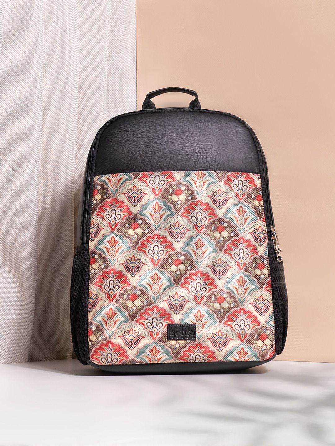 Printed Backpack ZOUK Printed Backpack With Compression Straps
