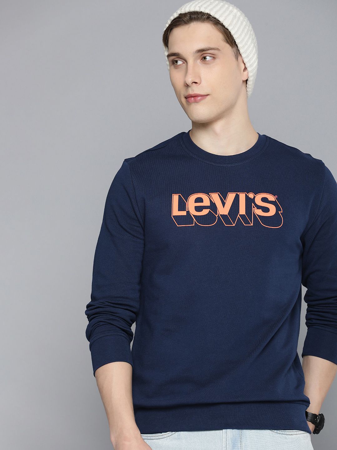 Levis Pure Cotton Brand Logo Printed Sweatshirt