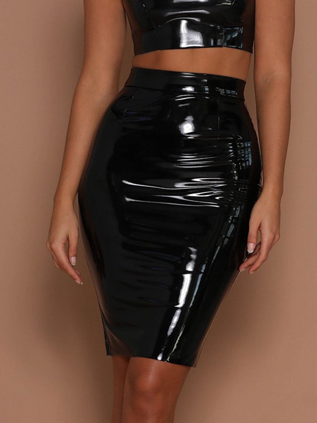StyleCast Black Solid Pencil Skirts Price in India