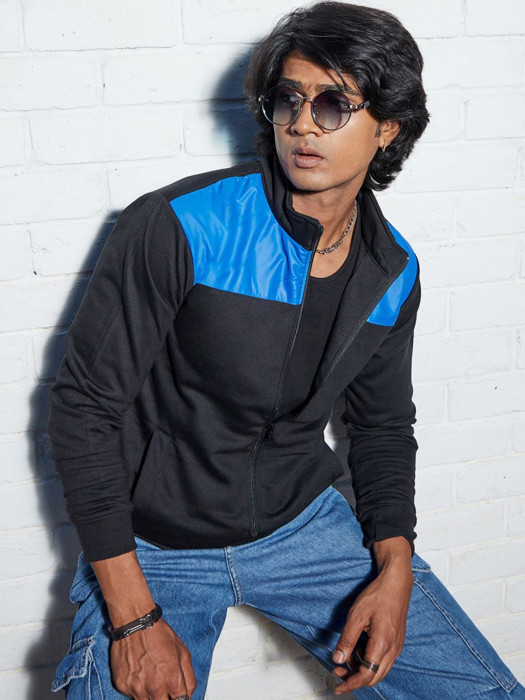 CAHOOT Colourblocked Windcheater Outdoor Open Front Jacket