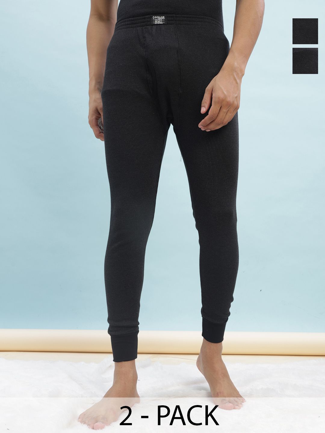 Dollar Ultra Men Pack Of 2 Cotton Thermal Bottoms