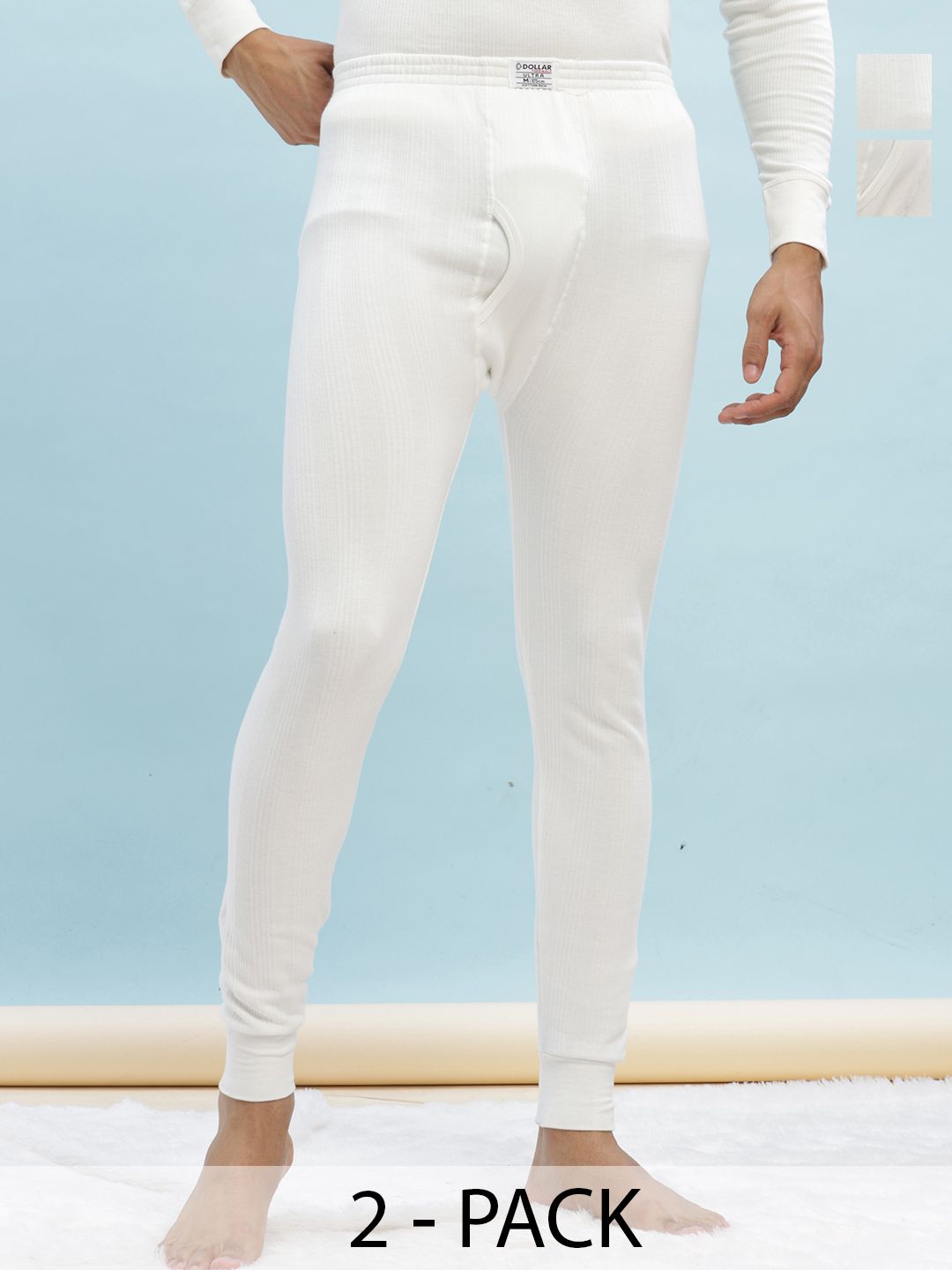 Dollar Ultra Men Pack Of 2 Cotton Thermal Bottoms