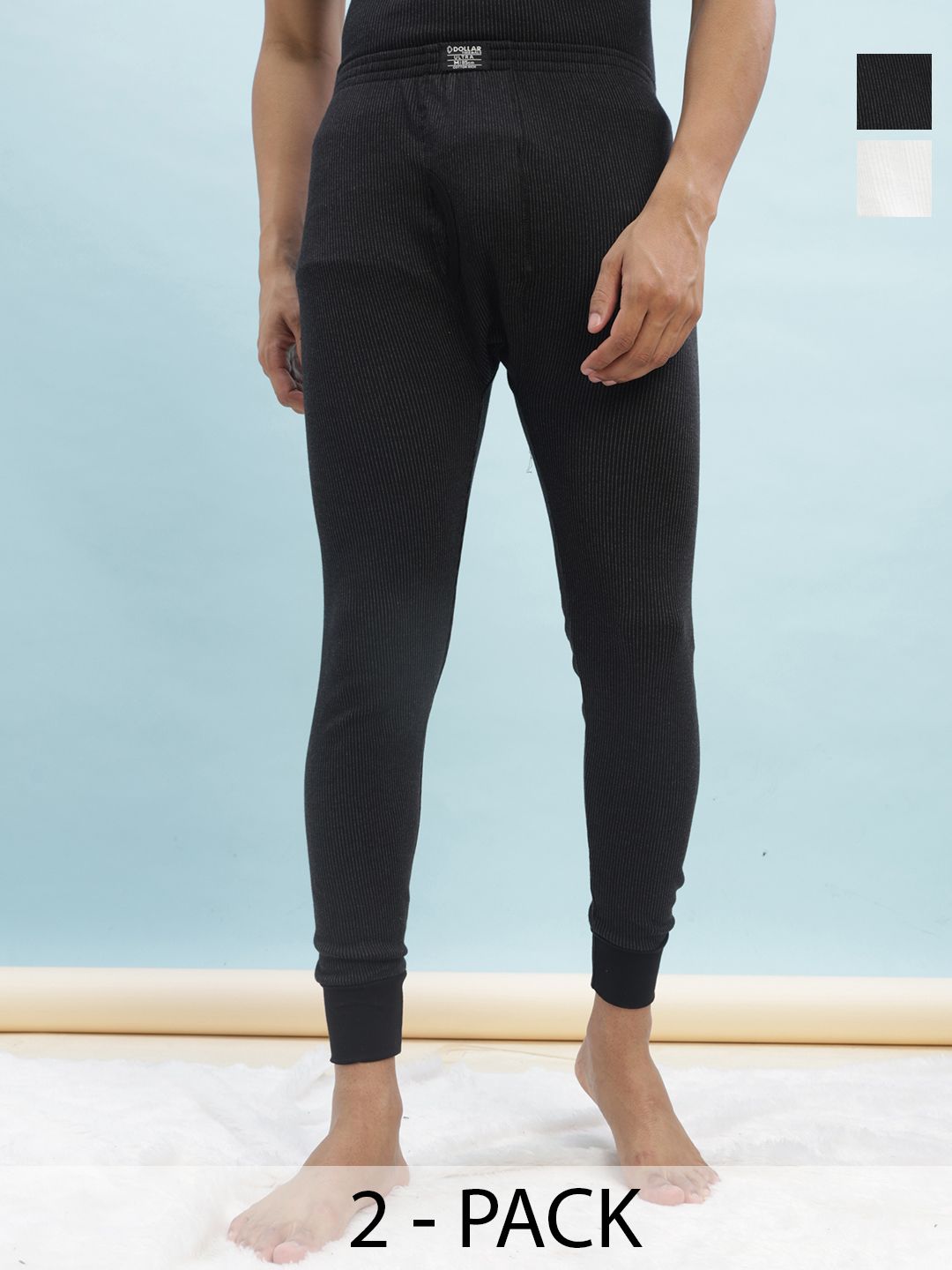 Dollar Ultra Men Pack Of 2 Cotton Thermal Bottoms